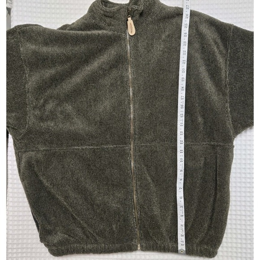 Straight Down Golf Jacket Men Large Vintage Full Zip Fleece Brown Outdoor Casual - Picture 11 of 11